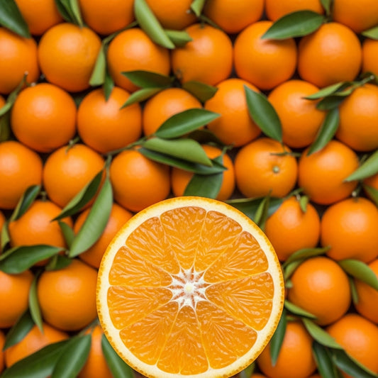 Orange avec feuilles